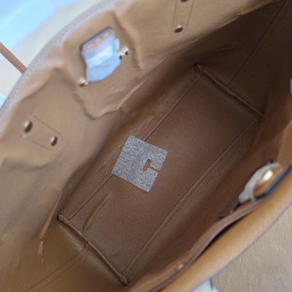 Coach Large Tote Bag Signature Town Leather light khaki Chalk - Picture 7 of 7